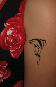 Airbrush-Tattoo-Delfin