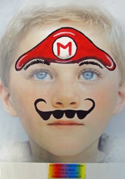 Schminkvorlagen-Kinderschminken-Beispielbild-Super-Mario