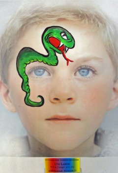 Schminkvorlagen-Kinderschminken-Beispielbild-Schlange