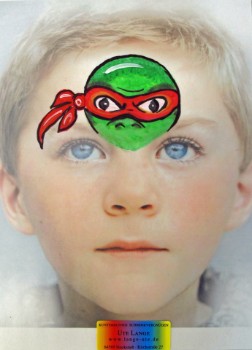 Schminkvorlagen-Kinderschminken-Beispielbild-Ninja-Turtle
