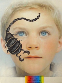 Schminkvorlagen-Kinderschminken-Beispielbild-Skorpion